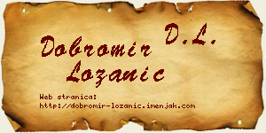 Dobromir Lozanić vizit kartica